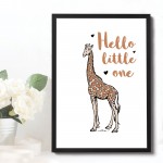 Safari Animal Framed Nursery Print / Baby Boy Girl Nursery Room