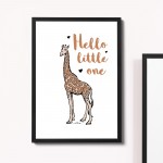 Safari Animal Framed Nursery Print / Baby Boy Girl Nursery Room