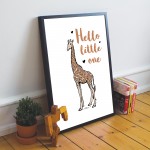 Safari Animal Framed Nursery Print / Baby Boy Girl Nursery Room