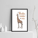 Safari Animal Framed Nursery Print / Baby Boy Girl Nursery Room