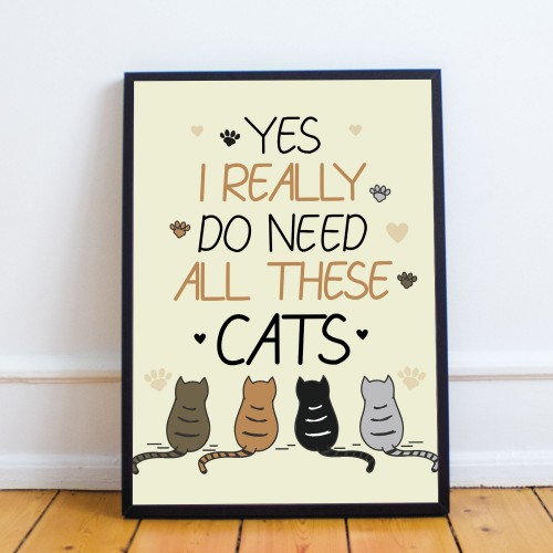 Funny Cat Print Bedroom Wall Art Hanging Wall Decoration Gift