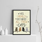 Funny Cat Print Bedroom Wall Art Hanging Wall Decoration Gift