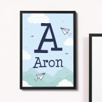 PERSONALISED Nursery Decorations Boys Bedroom Wall Art