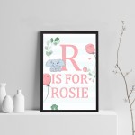 FRAMED Baby Nursery Print PERSONALISED Girls Bedroom Sign 