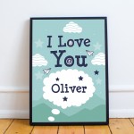 PERSONALISED Nursery Wall Art Nursery Decorations Boys Bedroom