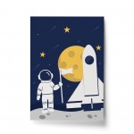 Cute Boys Bedroom Wall Art Space Room Decoration Nursery Decor