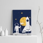 Cute Boys Bedroom Wall Art Space Room Decoration Nursery Decor