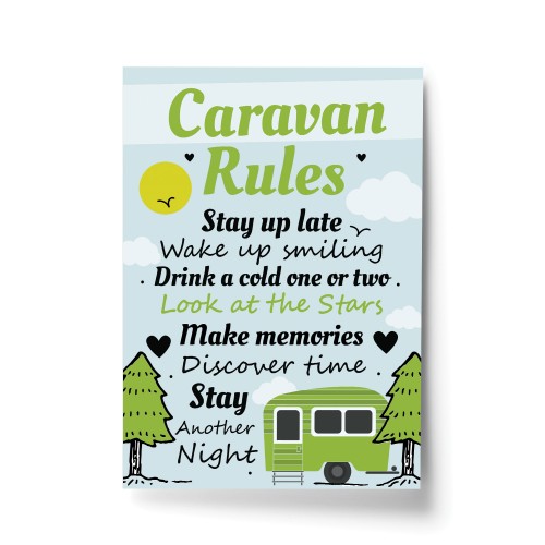 Caravan Rules Print Caravan Accessories Caravan Gift Home Decor