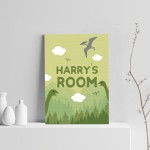 PERSONALISED Boys Bedroom Print Dinoasaur Wall Art For Nursery