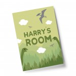 PERSONALISED Boys Bedroom Print Dinoasaur Wall Art For Nursery