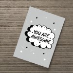 Motivational Inspirational Print You Are Awesome Quote Wall Art