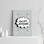 Motivational Inspirational Print You Are Awesome Quote Wall Art