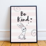 Inspirational Print Be Kind Quote Wall Art Girls Bedroom Decor