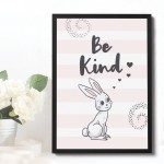 Inspirational Print Be Kind Quote Wall Art Girls Bedroom Decor