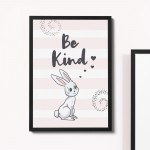 Inspirational Print Be Kind Quote Wall Art Girls Bedroom Decor