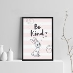 Inspirational Print Be Kind Quote Wall Art Girls Bedroom Decor