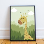 Cute Boys Nursery Print Boy Bedroom Decoration Animal Print Gift