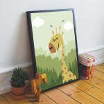 Cute Boys Nursery Print Boy Bedroom Decoration Animal Print Gift