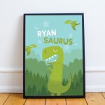 PERSONALISED Boys Bedroom Dinosaur Wall Art Boys Bedroom Decor 