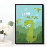 PERSONALISED Boys Bedroom Dinosaur Wall Art Boys Bedroom Decor 