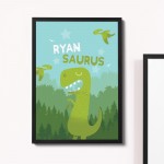 PERSONALISED Boys Bedroom Dinosaur Wall Art Boys Bedroom Decor 