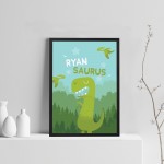 PERSONALISED Boys Bedroom Dinosaur Wall Art Boys Bedroom Decor 