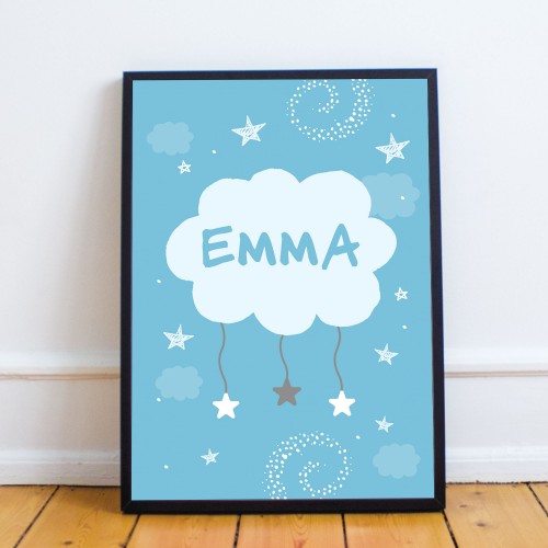 PERSONALISED Nursery Print Baby Girl Bedroom Decoration Gift