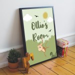 PERSONALISED Boys Nursery Print Boys Bedroom Decoration Son Gift