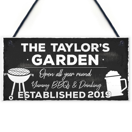 PERSONALISED Any Name Garden Shed Plaque Alcohol Home Decor