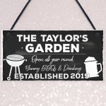 PERSONALISED Any Name Garden Shed Plaque Alcohol Home Decor