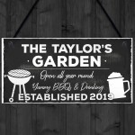 PERSONALISED Any Name Garden Shed Plaque Alcohol Home Decor