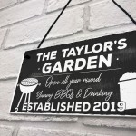 PERSONALISED Any Name Garden Shed Plaque Alcohol Home Decor