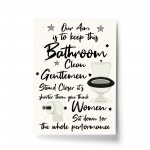 Funny Bathroom Print Toilet Bathroom Wall Art Men Ladies Decor