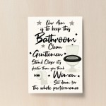 Funny Bathroom Print Toilet Bathroom Wall Art Men Ladies Decor