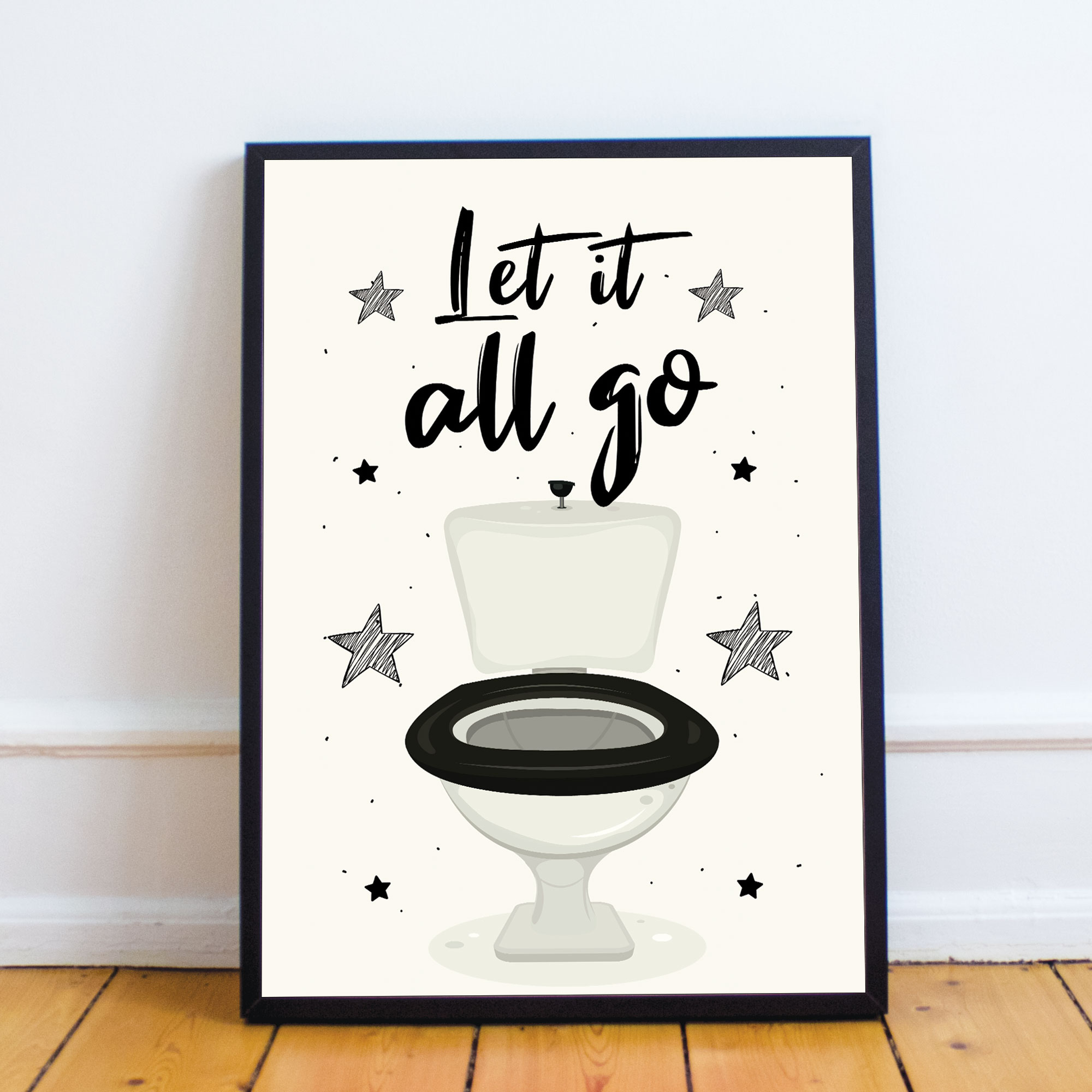 funny bathroom quote print framed bathroom cream wall art