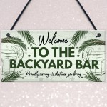 Novelty Garden Sign Backyard Bar Plaque Alcohol Man Cave Sign