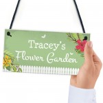 PERSONALISED Any Name Flower Garden Sign Summer House Plaque