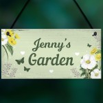 Personalised Garden Hanging Sign Backyard Allotment Shed Sign