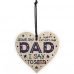 Rude Fathers Day Gifts Novelty Wooden Heart Funny Gifts For Dad 