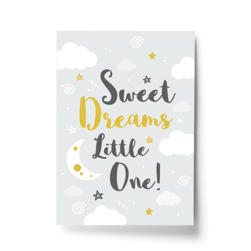 Sweet Dreams Baby Nursery Print Girls Nursery Decor Boys Nursery