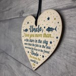 Uncle Birthday Gifts Wooden Heart Plaque Uncle Birthday Cards