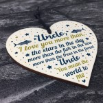 Uncle Birthday Gifts Wooden Heart Plaque Uncle Birthday Cards