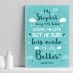 PERSONALISED Step Dad Gift Print Birthday Fathers Day Gift