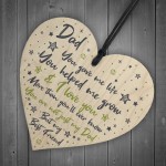 Dad Daddy Gifts From Daughter Son Wood Heart Fathers Day Gift