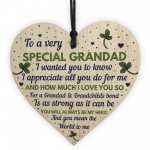 Thank You Gifts For Grandad Wood Heart Grandad Birthday Gift