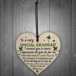 Thank You Gifts For Grandad Wood Heart Grandad Birthday Gift