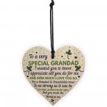 Thank You Gifts For Grandad Wood Heart Grandad Birthday Gift