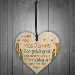 PERSONALISED Teacher Gift Heart Teaching Assistant Nursery