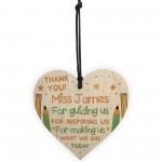 PERSONALISED Teacher Gift Heart Teaching Assistant Nursery