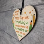 PERSONALISED Teacher Gift Heart Teaching Assistant Nursery